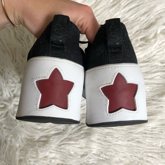 Ash Jaguar Star Metallic Knit Platform Sneakers - Picture 6 of 10